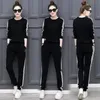 Dames Casual Pak Lente Herfst Mode Hardlopen Trainingspak Lange Mouwen Top En Broek Tweedelige Set Plus Size Kleding 240106