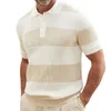 Herenpolo's 2024 Zomer Poloshirt Korte mouwen T-shirts Spier Mode Tops Grote Maat Ropa Para Hombre