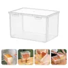 Placas domésticas para manutenção de alimentos, caixa transparente de plástico para armazenamento de pão torrado, recipientes para geladeira