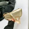 イブニングバッグシックシルバーウーマンズバッグゴールドデザイナー女性用ハンドバッグレーザーアームピットブランド女性トップハンドル買い物客の財布