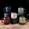 Kaffekrukor 480 ml Big China Ceramic Mug Kiln Change Cup Porslin Vattenkoppar Keramik TEA MUGS GIFT POCHELLER DRINKER MED HANDLE