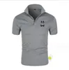 men's polo summer golf fashion brand rabbit print men's lapel short sleeved man polo collar t-shirt