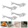 Dinnerware Sets 6Pcs Dog Shaped Rest Chopsticks Rests Holder Metal Stand Spoon Fork Rack