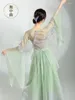 Women's T Shirts Set Female Fairy Gauze Clothes Loose Pants Dancing Dress Classical Dance Costume Elegant Chinese Classic