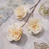 Simulering av 3 Austin Rose Bundles Bröllopsdekoration Hemdekoration Ornament Foto Rose Simulering Props LT