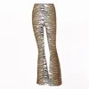 Pantalon féminin High Taist Leopard Print Flare Leggings 2024 automne d'hiver Women Fashion Sexy Bodycon Tablers Club