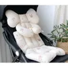 Baby barnvagnssätesfodral Born Cotton Car Cushion Pad Spädbarn Småbarn Nackstöd Korg Madrass Matt PRAM Tillbehör 240106