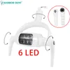 6 LED Dental Oral Lamp Induction Sensor Manual Switch Light For Chair Unit Equipment Teeth Whitening 240106