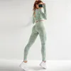 Kadınların İki Parçası Pantolon Kamuflaj Terzini 2 Set Kadınlar Giysileri 2024 Güz kıyafetleri Uzun Kollu Spor Giyim Fitness Mahsul Üst ve Satış Öğeleri
