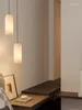 Lampy wiszące proste wszystkie miedziane światło luksusowe chińskie high-end sypialnia nocna bar hiszpański marmurowy żyrandol pojedynczy głowa