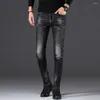 Męskie spodnie dżinsy męskie wiosna jesień szczupła fit casual moda Wysokiej jakości dżinsowe spodnie komfortowe spodnie dla