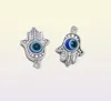 100pcs Hamsa Hand EVIL EYE Kabbalah Luck Charms Pendant For Jewelry Making Bracelet 19x12mm276k1145145