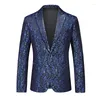 Men's Suits 2024 Spring And Autumn Personalized Evening Dress Small Suit Fashion Pattern Coat