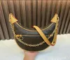 M81098 Luxury designer Loop bag Croissant bags shoulder hobo designer Purse Cosmetic half-moon baguette underarm Handbag crossbody Metal Chain Collection ji