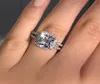 ファッションアニバーサリーリング925スターリングシルバーエンゲージメントリングダイヤモンドウェディングバンドリング女性の指輪ジュエリー3280651