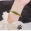 Charme Pulseiras Original Dignificado Bambu Joint Strand Rising Step By Green Woman Bijoux