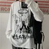 Magliette da uomo a manica lunga Stampa autunnale Gothic vintage Ulzzang accogliente High Street Streetwear 5xl Langore alla moda coreano harajuku bf 240106