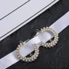 Orecchini placcati in argento con perla Designer Orecchini di marca Lettera Orecchini con ciondolo da donna per gioielli da sposa