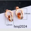 jewelry sets for women rose gold color double rings earings titanium steel sets hot fasion