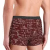 Mutande Equazioni di fisica Boxer bordeaux per uomo Insegnante di scienze di matematica sexy Biancheria intima geometrica Mutandine Slip morbidi