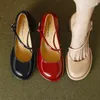 Kleidschuhe Damen Frühling Sanfte Mary Jane Single 2024 Sommer Dicker Absatz Flacher Mund Mode Bankett Hochzeit Französische Pumps