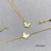 Designer Necklace S925 sterling silver sweet butterfly pendant for women luxury clover brand shell short choker bracelets earrings jewelry gift