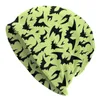 Basker halloween bat mönster skallies beanies hatt cool höst vinter unisex kepsar vuxen sommar varm multifunktion motorhuven stickad