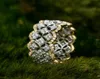 18K Rose Gold Pave Diamond Ring 925 Sterling Silver Bijou Engagement Wedding Band Rings for Women2226098