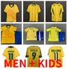 Man Kids Kit 1994 1998 2002 Brazll Retro -Fußballtrikot Ronaldo Romario Kaka Ronaldinho Rivaldo MAILLOT DE FUTOL R.CARLOS Brazii Brazilian Football Shirt