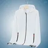 Jaquetas masculinas protetor solar roupas destacável verão ultra-fino respirável gelo tendência moda resistente uv ar condicionado camisa jaqueta