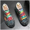 أزياء TrendSetter Designer Men British Lace-up Shoes Bright Drill Frust Flat Walking Shoe Dress Party Shoes Size 39-44