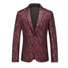 Men's Suits 2024 Spring And Autumn Personalized Evening Dress Small Suit Fashion Pattern Coat