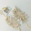 Cappelli stile lolita francese neonato bambina bambina cappello da sole paglia di grano tessuto fatto a mano accessori moda berretto da spiaggia principessa estate per bambini