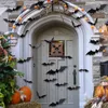 Party Decoration Halloween PVC Bat klistermärken Vattentäta svarta skrämmande fladdermöss för leveranser