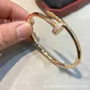 Дизайнерский браслет Bracelet High версия Kajia Pure Silver Rose Gold Nail для мужчин и женщин Wide Edition Fine Half Diamond Non Pare 4jmh