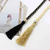 Riemen Bohemen Kwastje Gevlochten Taille Riem Touw Ketting Vrouwen Gebreide Dunne Vrouwelijke Lace-Up Boog Geknoopt Jurk Decoratie tailleband