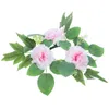 Bougeoirs porte-guirlande couronne anneaux floraux couronnes de feuilles artificielles accessoires fleur