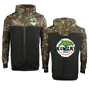 Men's Jackets Jacket Camouflage Outwear Bonzai Records Print Casual Hooded HipHop Large Size Zipper Outdoor Sweatshirt