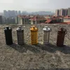 Neue bunte Aluminiumlegierung Rauchen Schnupftabak Snorter Sniffer Snuffer Tragbarer Kräuter-Tabak-Pillenlöffel Dabber Seal Aufbewahrungsflasche Stash Case Pocket Jar Container DHL