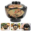 Dinnerware Sets Service Bowl Lidded Traditional Japanese Exquisite Rice Bowls Container Serving Utensils