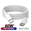 60W C à C type-c câble USB C PD chargeur de charge rapide cordon pour Samsung Xiaomi Huawei Honor Type C USB C câble