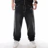 Nanaco homme lâche Baggy Jeans Hiphop Skateboard Denim pantalon Street Dance Hip Hop Rap mâle noir pantalon chinois taille 30-46 240106