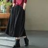 Retro corduroy kjolar längtar efter kvinnor höst vinter mode koreanska streetwear harajuku midi japansk stil kjol elegant kvinna 240106
