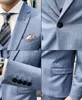 Butik blazer yelek pantolon erkekler İtalyan tarzı zarif moda iş rahat beyefendi düz renk gövdesi 3piye seti 240106