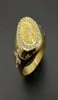 Neue religiöse Goldfarbe Maria Ring Männer 316L Edelstahl Kristall Heilige Dame von Guadalupei Ring Katholizismus Schmuck6718786