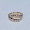 3S5N Designer Luxury Jewelry Bvlger Bhome Band Rings Sterling Silver Treasure Family Snake For Women Versatile and Personalized Trendy pekfinger Ring Unique Des