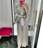 Abbigliamento etnico Dubai Abaya di lusso aperto Perline Abito lungo da donna musulmana Islam Ramadan Eid Kaftan Turco marocchino Cardigan modesto Jilbab