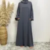 Vêtements ethniques Ramadan Sweat à capuche Abaya Cousu Hijab Écharpe Robe de prière musulmane Eid Veiled Abayas pour femmes Jilbab Kaftan Robe Islam Dubaï Djellaba
