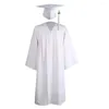 Clothing Sets Graduation Gown Mortarboard Cap Academic Robe University 2024 Adult Zip Closure