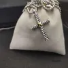 mens dy pendentif DY bijoux argent rétro croix vintage luxe bijoux chaînes pour hommes designer colliers anniversaire homme garçons fête cadeau de Noël